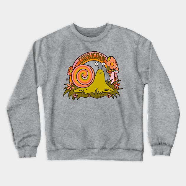 Capricorn Snail Crewneck Sweatshirt by Doodle by Meg